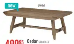 The Brick Cedar 48 Rustic Coffee Table - Brown offer