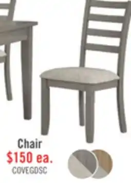 The Brick Cove Dining Chair with Cushion Fabric Seat, Ladder-Back – Grey offer
