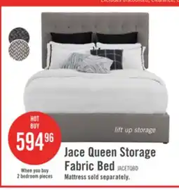 The Brick Jace Queen Storage Fabric Bed offer