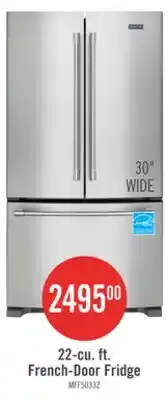 The Brick Maytag 33 22 Cu. Ft. French-Door Refrigerator - Fingerprint Resistant Stainless Steel - MRFF5033PZ offer