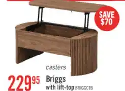 The Brick Briggs 39.76 Lift Top Coffee Table with Storage - Brown offer