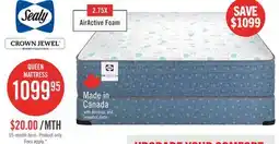 The Brick Sealy Posturepedic Luxury Crown Jewel Resort Cabo Tight Top Queen Mattress offer