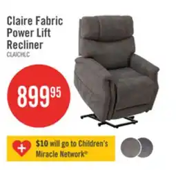 The Brick Claire 34 Leather-Look Fabric Power Lift Reclining Chair - Charcoal Grey offer