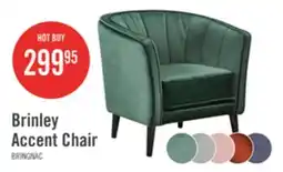 The Brick Brinley 29 Velvet Fabric Accent Chair with Wood Legs - Green offer