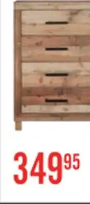 The Brick Mojave Bedroom Chest of Drawers, 4-Drawer, 31.4W x 47.3H, Rustic - Natural Brown offer