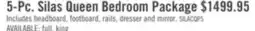 The Brick Silas 5pc Bedroom Set with Platform Bed, Dresser & Mirror, LED, Rustic Brown - Queen Size offer