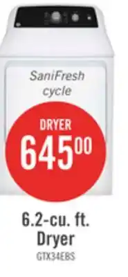 The Brick 6.2-cu. ft. Dryer offer