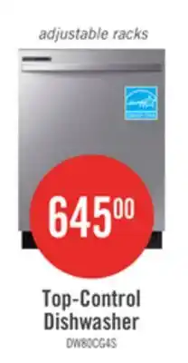 The Brick Samsung 24 53 dBA Built-In Top-Control Dishwasher with Hybrid Tub - DW80CG4021SRAA offer