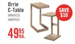 The Brick Orrie 11.75 C-Shaped Chairside Table - Taupe offer