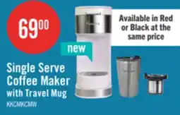 The Brick Kenmore Single Serve Coffee Maker with Travel Mug – White - KKCMKCM-W offer