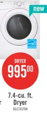 The Brick 7.4-cu. ft. Dryer offer