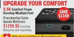 The Brick Beautyrest Black Hotel Presidential Suite Eurotop Medium Queen Mattress offer