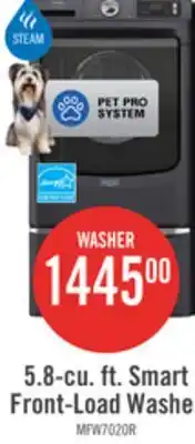 The Brick Maytag 5.8 Cu. Ft. Pet Pro Smart Front-Load Washer - Midnight Steel - MFW7020RF offer