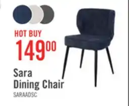 The Brick Sara Wing-Back Dining Chair with Polyester Fabric, Metal - Blue offer
