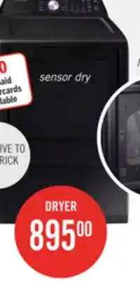 The Brick Samsung 7.4 Cu. Ft. Electric Dryer - Black Stainless Steel - DVE47CG3500VAC offer