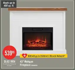 The Brick Mehgan 43.8 Modern Electric Fireplace - White & Brown Two Tone offer
