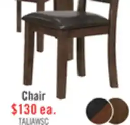 The Brick Talia Dining Chair with Vegan-Leather Fabric, Cross-Back - Brown offer