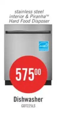 The Brick GE 24 51 dBA Built-In Dishwasher with Piranha Hard Food Disposer - Stainless Steel - GDT225SSLSS offer