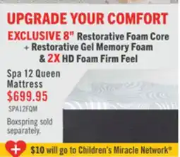 The Brick Spa 12 Queen Mattress offer