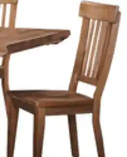 The Brick Cedar Dining Chair, Pine Wood, Slat Back - Brown offer