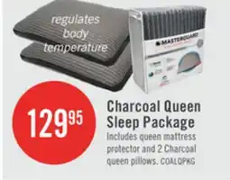 The Brick Masterguard Charcoal Queen Mattress Protector with 2 Queen Pillows offer