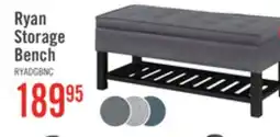 The Brick Ryan 43.5 Storage Bench with Bottom Shelf - Dark Grey offer