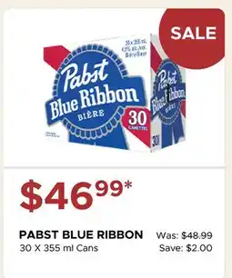 The Beer Store PABST BLUE RIBBON offer