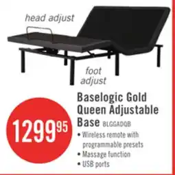 The Brick Baselogic Gold Queen Adjustable Base offer