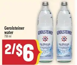Marché Adonis Gerolsteiner water offer