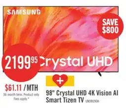 The Brick SAMSUNG 98 U9000H Crystal UHD 4K Vision AI Smart Tizen TV (UN98U9000HFXZC) – 2026 Model offer