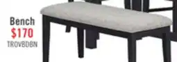 The Brick Trove Dining Bench with Padded Seat, 42W - Black offer