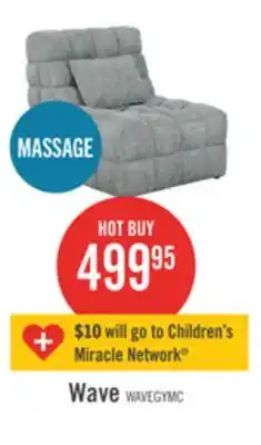 The Brick Wave 34.65 Accent Chair with Massage - Grey offer