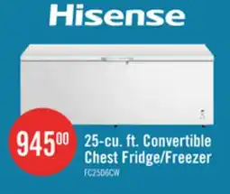 The Brick Hisense 25 Cu. Ft. Garage Ready Convertible Chest Refrigerator-Freezer - White - FC25D6CWD offer