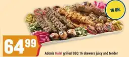 Marché Adonis Adonis Halal grilled BBQ 16 skewers juicy and tender offer