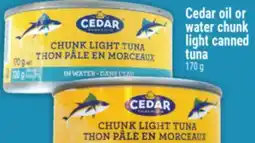 Marché Adonis CEDAR OIL OR WATER CHUNK LIGHT CANNED TUNA offer