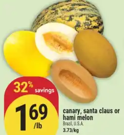 Marché Adonis CANARY, SANTA CLAUS OR HAMI MELON offer