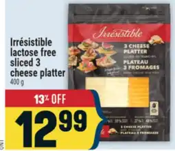 Marché Adonis Irrésistible lactose free sliced 3 cheese platter offer