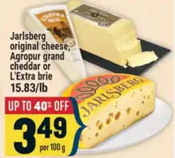 Marché Adonis JARLSBERG ORIGINAL CHEESE, AGROPUR GRAND CHEDDAR OR L'EXTRA BRIE offer