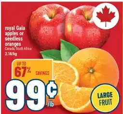 Marché Adonis ROYAL GALA APPLES OR SEEDLESS ORANGES offer