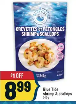 Marché Adonis Blue Tide shrimp & scallops offer
