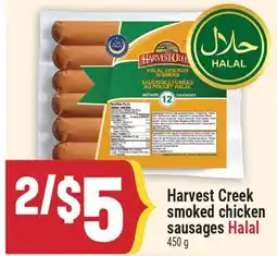 Marché Adonis Harvest Creek smoked chicken sausages Halal offer