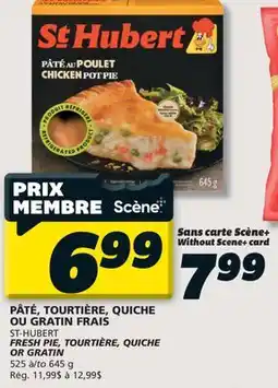 IGA ST-HUBERT FRESH PIE, TOURTIÈRE, QUICHE OR GRATIN offer