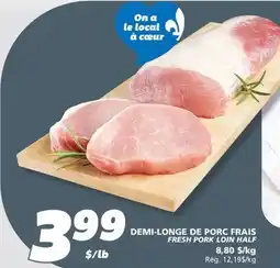 IGA FRESH PORK LOIN HALF offer