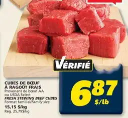 IGA FRESH STEWING BEEF CUBES offer