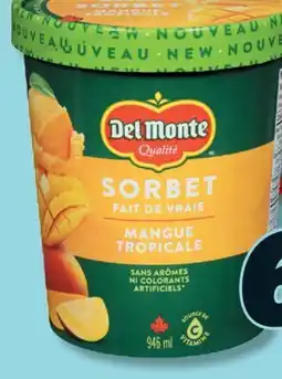 IGA DEL MONTE FROZEN YOGURT OR TREATS OR SORBET offer