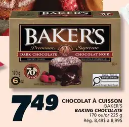IGA BAKER'S BAKING CHOCOLATE offer