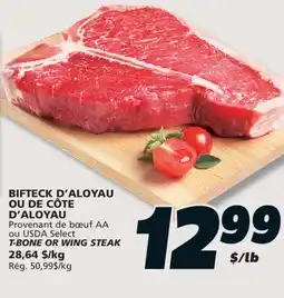 IGA T-BONE OR WING STEAK offer