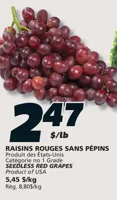 IGA SEEDLESS RED GRAPES offer