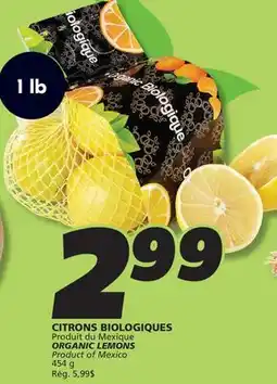IGA ORGANIC LEMONS offer