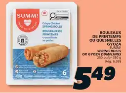 IGA SUMM! SPRING ROLLS OR GYOZA DUMPLINGS offer